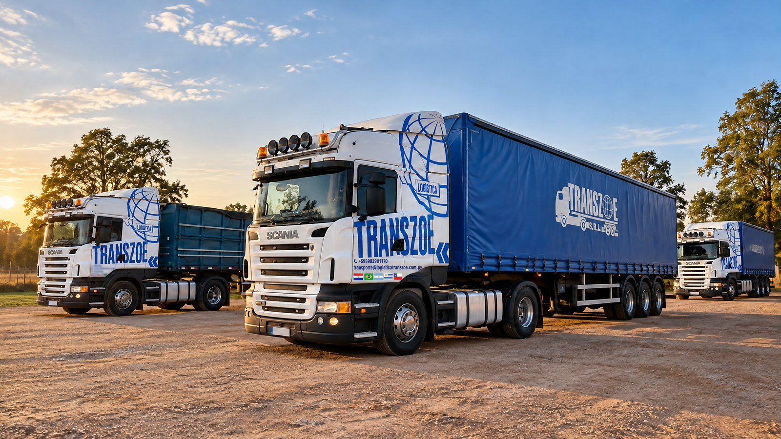 Camiones Scania de Logística Transzoe